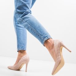 Pantofi Moba Nude-Pantofi cu toc-Pantofi cu toc