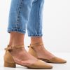 Pantofi Wood Camel-Pantofi cu toc-Pantofi cu toc