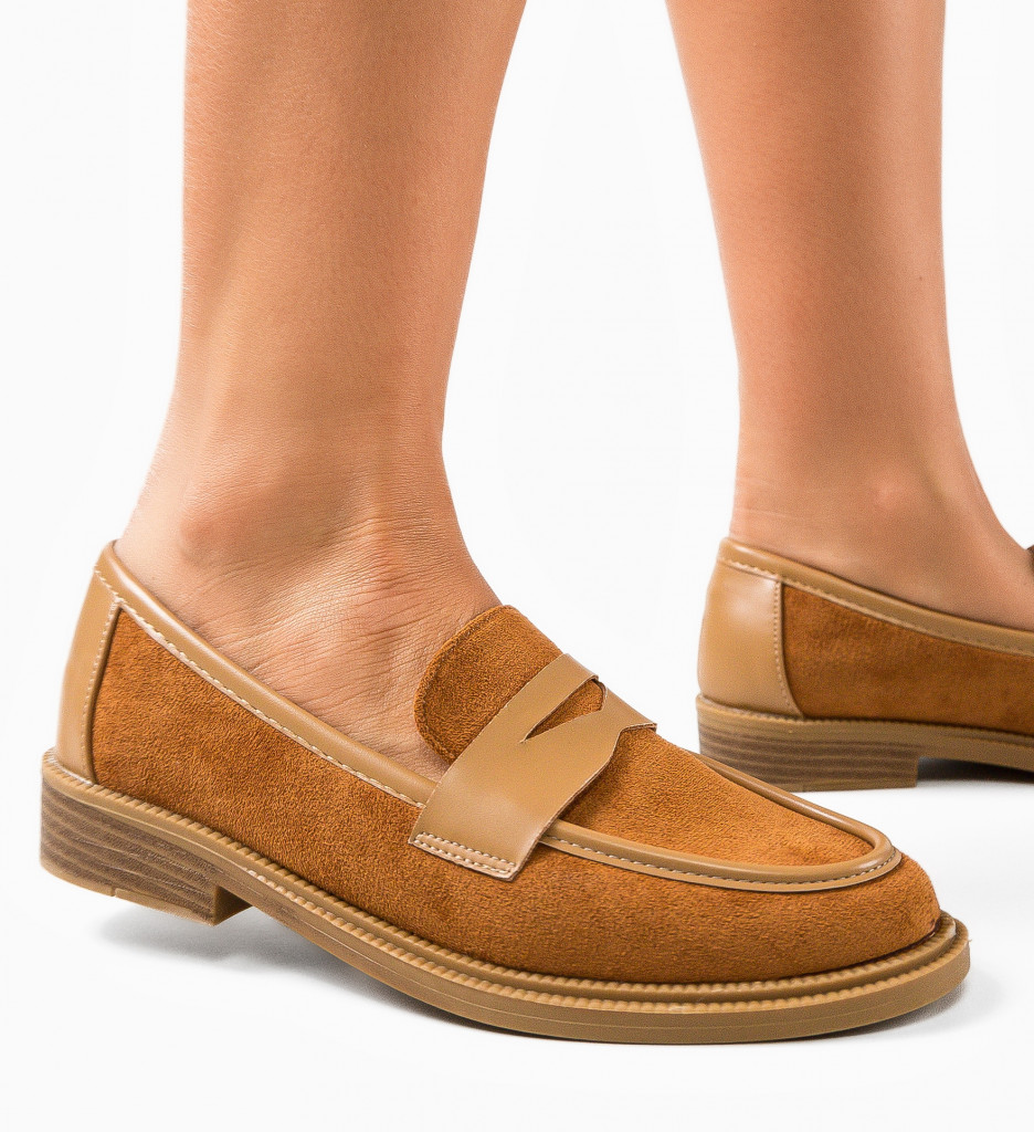 Pantofi casual dama Kertt Camel-Casual-Casual