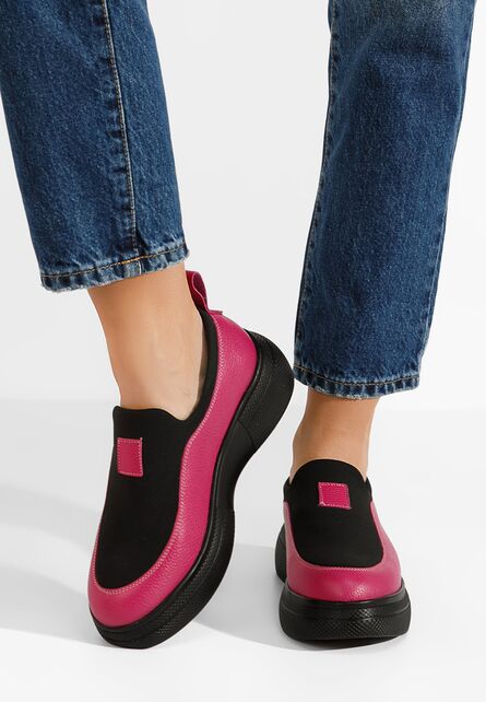 Pantofi casual dama piele Samila fucsia-Pantofi dama casual-Pantofi dama casual