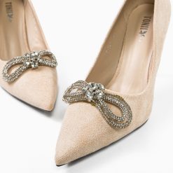 Pantofi cu toc Chalk Bej 3