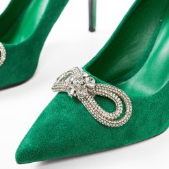 Pantofi cu toc Chalk Verzi 5