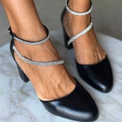 Pantofi cu toc Lyzya Negre 4