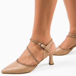 Pantofi cu toc Okeyt Nude-Pantofi cu toc-Pantofi cu toc