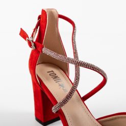 Pantofi cu toc Santos Rosii 7