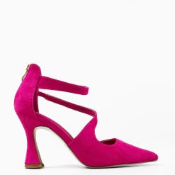 Pantofi dama Abdur Fuchsia-Pantofi cu toc-Pantofi cu toc