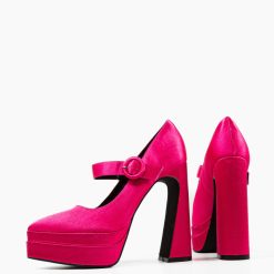 Pantofi dama Fobol Fuchsia-Pantofi cu toc-Pantofi cu toc