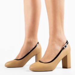 Pantofi dama Hoop Khaki-Pantofi cu toc-Pantofi cu toc