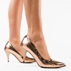 Pantofi dama Jensy Bronz-Pantofi cu toc-Pantofi cu toc