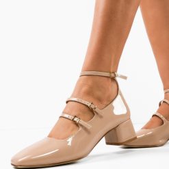 Pantofi dama Jona Nude-Pantofi cu toc-Pantofi cu toc