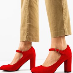 Pantofi dama Kimberly Rosii 2