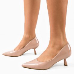 Pantofi dama Lenn Nude-Pantofi cu toc-Pantofi cu toc