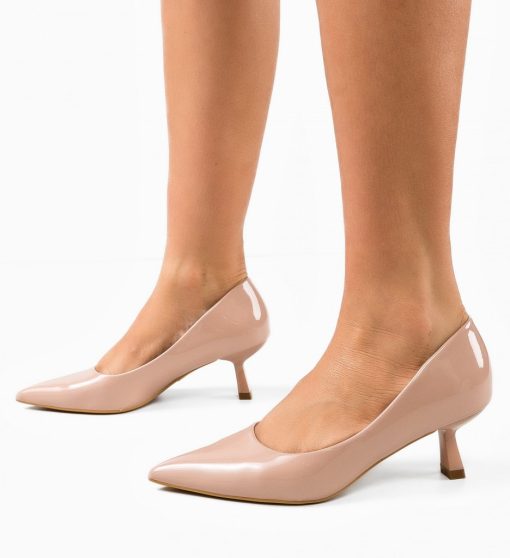 Pantofi dama Lenn Nude-Pantofi cu toc-Pantofi cu toc