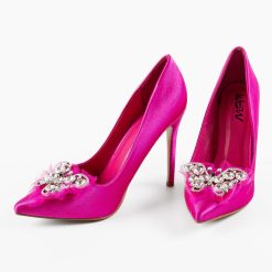 Pantofi dama Neanyta Fuchsia-Pantofi cu toc-Pantofi cu toc