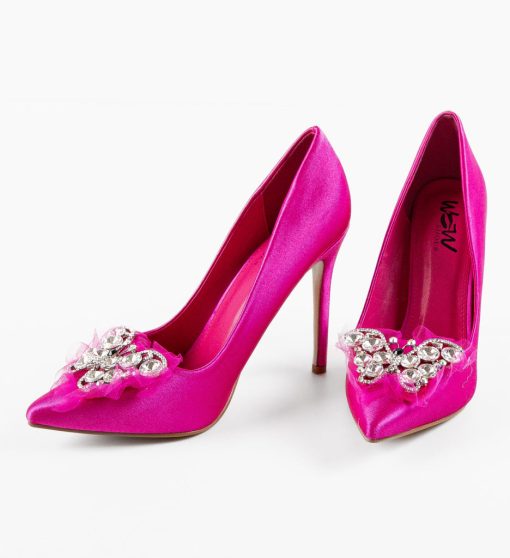 Pantofi dama Neanyta Fuchsia-Pantofi cu toc-Pantofi cu toc