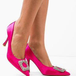 Pantofi dama Noor Fuchsia-Pantofi cu toc-Pantofi cu toc