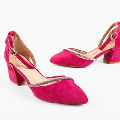 Pantofi dama Pamela Fuchsia-Pantofi cu toc-Pantofi cu toc