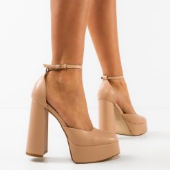 Pantofi dama Reuben Nude-Pantofi cu toc-Pantofi cu toc