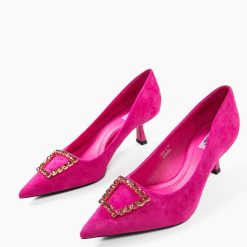 Pantofi dama Riya Fuchsia-Pantofi cu toc-Pantofi cu toc