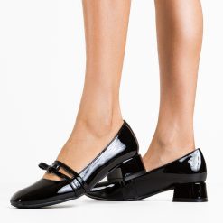 Pantofi dama Tospe Negre-Pantofi cu toc-Pantofi cu toc