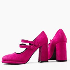 Pantofi dama Vintage Fuchsia-Pantofi cu toc-Pantofi cu toc