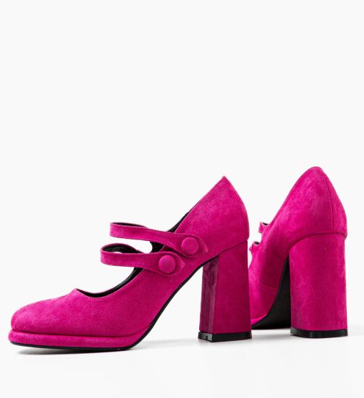 Pantofi dama Vintage Fuchsia-Pantofi cu toc-Pantofi cu toc