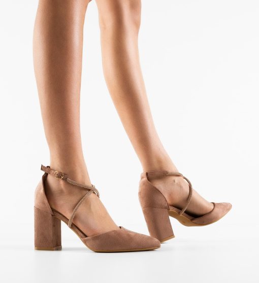 Pantofi dama Yunu Nude-Pantofi cu toc-Pantofi cu toc