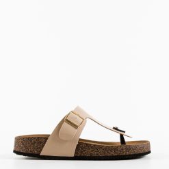 Papuci dama Kasey Bej 3