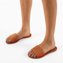 Papuci dama Ramses Portocalii 3