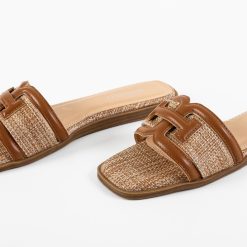 Papuci dama Stomp Camel 3