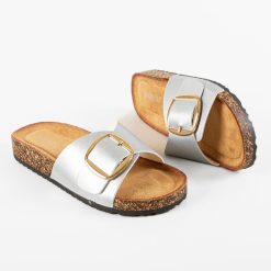 Papuci dama Terry Argintii 4