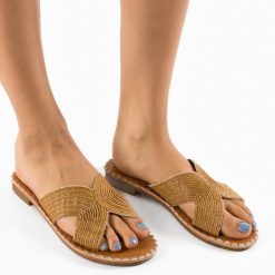 Papuci dama Tindra Camel 2