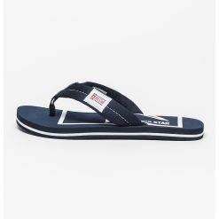 Papuci flip-flop cu aplicatie logo discreta-BARBATI-INCALTAMINTE/Papuci