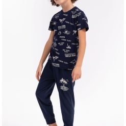 Pijama cu model grafic-BAIETI-IMBRACAMINTE/Pijamale si halate de baie