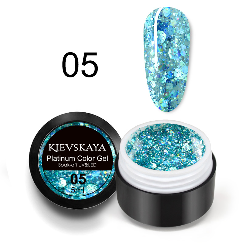 Platinum color gel KIEVSKAYA- 05 - PLK-05 - Everin.ro-GELURI COLORATE ❤️ > STARRY PLATINUM COLOR GEL