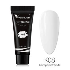 Polygel Venalisa 15ml- K08 Transparent White - K08 - Everin.ro-GEL DE UNGHII / GEL DE CONSTRUCTIE ❤️