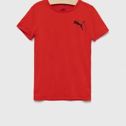 Puma tricou copii ACTIVE Small Logo Tee B culoarea rosu