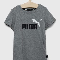 Puma tricou de bumbac pentru copii ESS+ 2 Col Logo Tee B culoarea gri