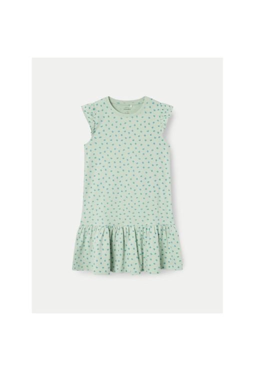 Rochie fete - 14758 - Verde - Bumbac-FETE-IMBRACAMINTE/Rochii