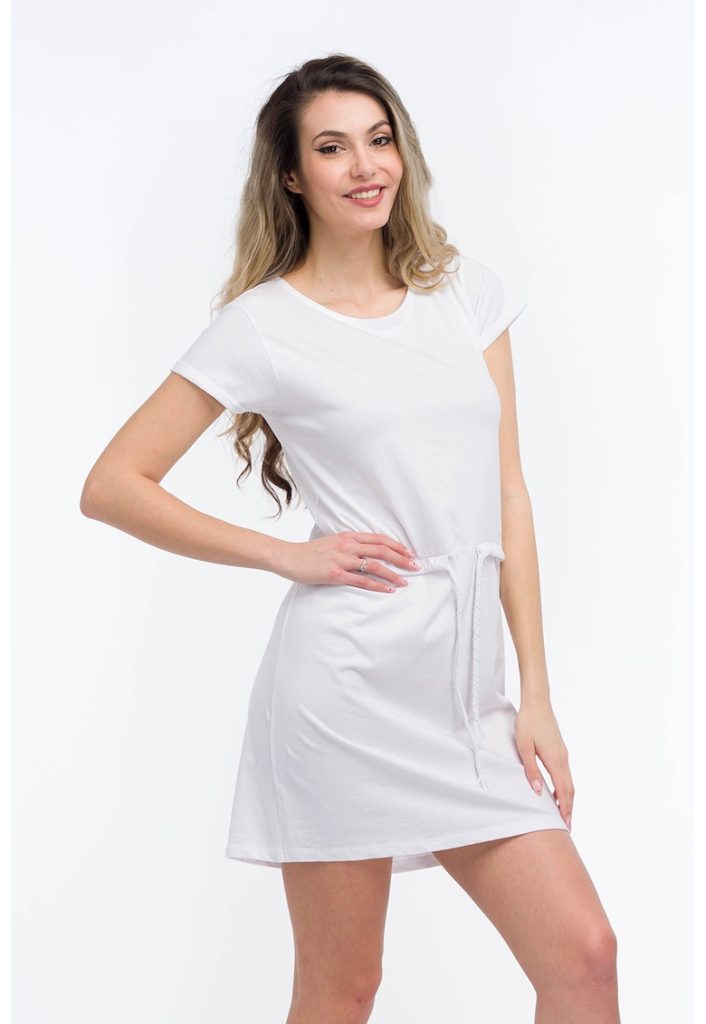 Rochie mini cu snur in talie-FEMEI-IMBRACAMINTE/Rochii