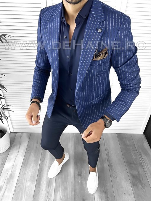 Sacou barbati in dungi slim fit B4240 E ~-Sacouri barbati