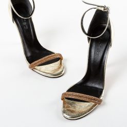 Sandale cu toc Blyana Aurii 5