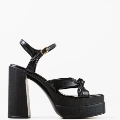 Sandale cu toc Finch Negre 4