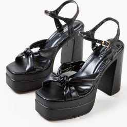 Sandale cu toc Finch Negre 6