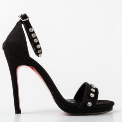 Sandale cu toc Jamio Negre 3