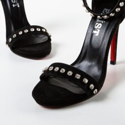 Sandale cu toc Jamio Negre 5