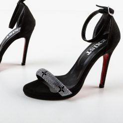 Sandale cu toc Komar Negre 3 4