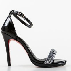 Sandale cu toc Komar Negre 3 6