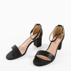 Sandale cu toc Leire Negre 4