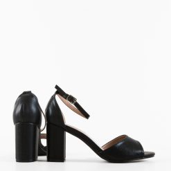 Sandale cu toc Magali Negre 2 4